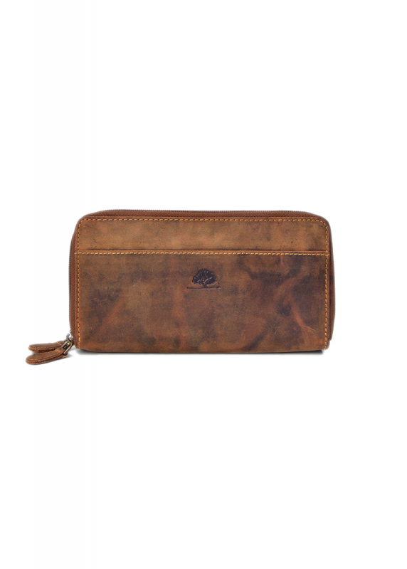 Vintage-Leder Damen-Geldbörse, braun